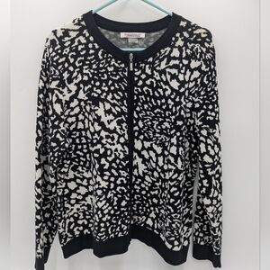 Allison Dalley Monochrome Cardigan Sweater Petite Large Knit Elevated Casual